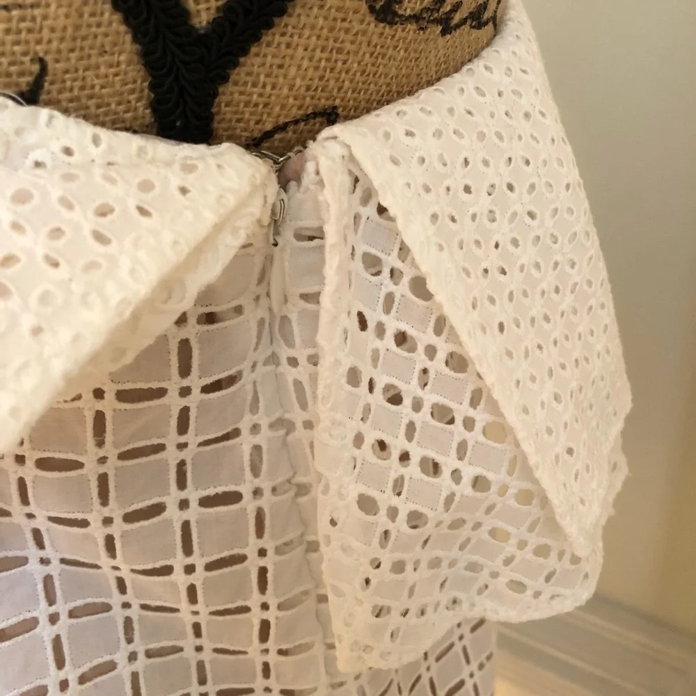 J. Crew Eyelet One Shoulder Top  NWT